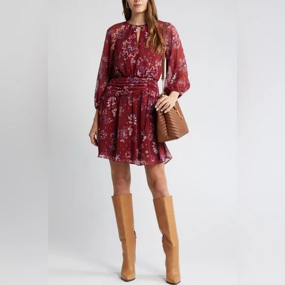 Vince Camuto | Dresses | Sexy And Hot Red Mini Dress Vince Camuto Fall 223  Floral Print | Poshmark